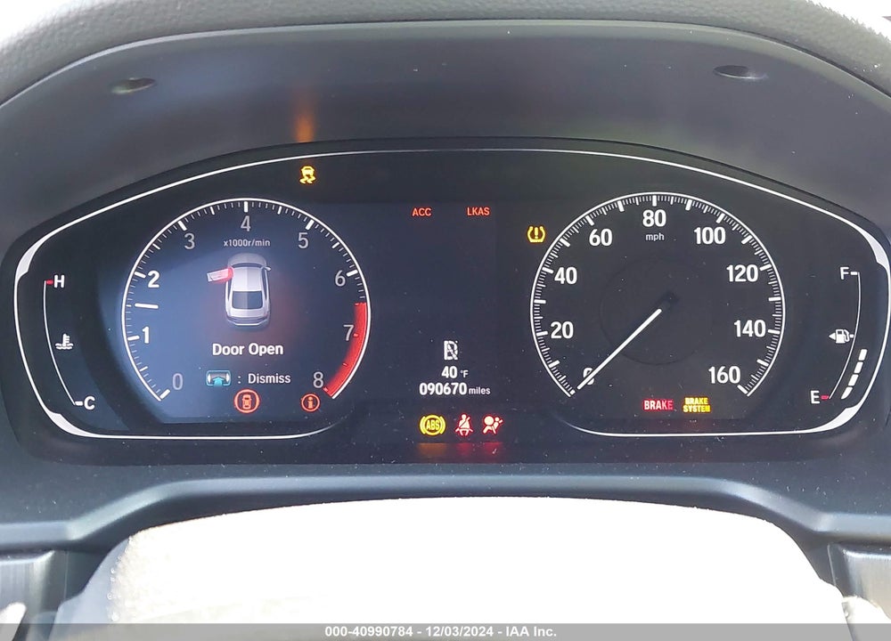 2020 HONDA ACCORD VIN: 1HGCV1F13LA086537