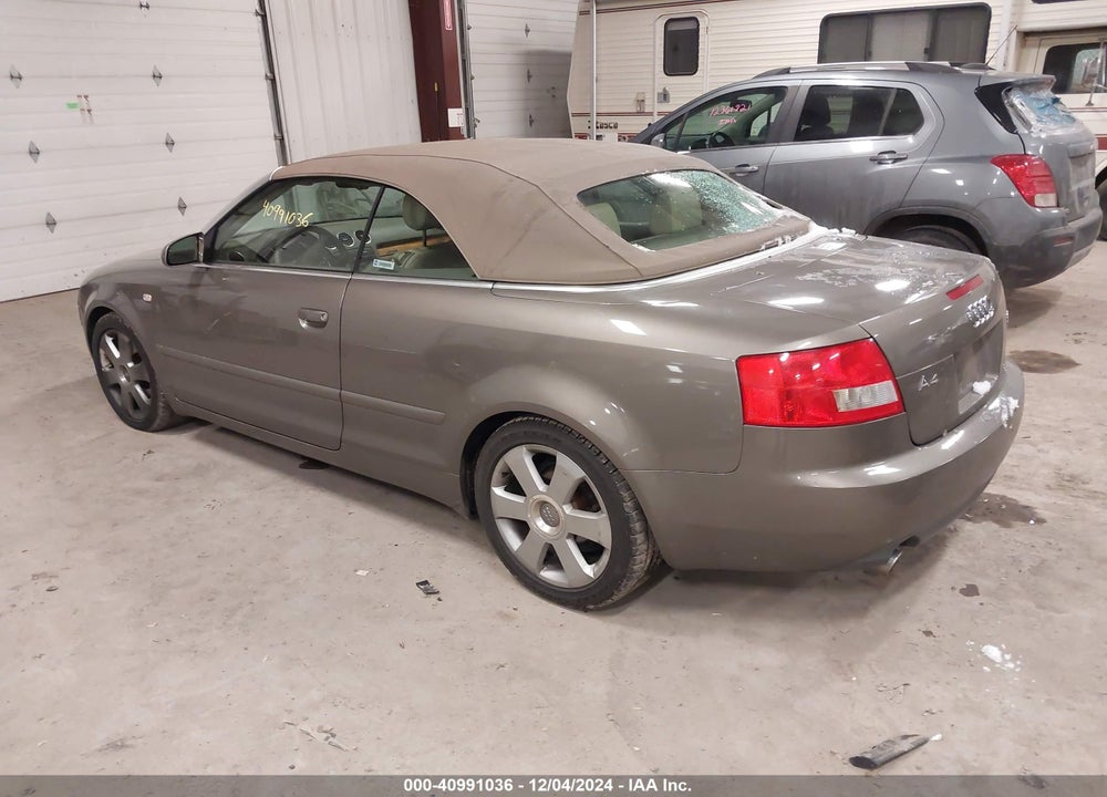 2006 AUDI A4 3.0 VIN: WAUDT48H46K010597