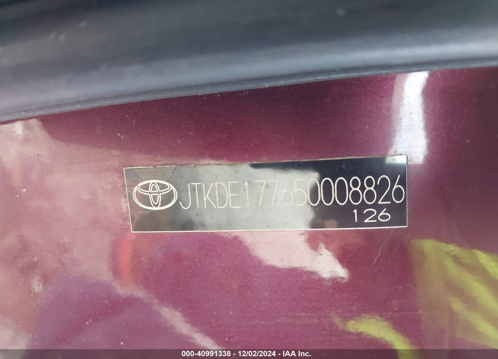 2005 SCION TC VIN: JTKDE177650008826