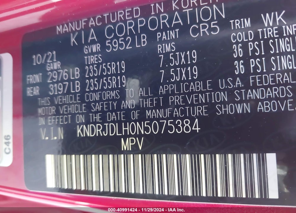 2022 KIA SORENTO PLUG-IN HYBRID SX VIN: KNDRJDLH0N5075384