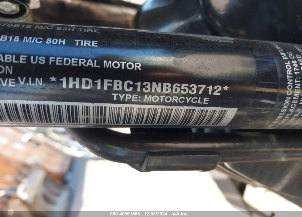 2022 HARLEY-DAVIDSON FLHR VIN: 1HD1FBC13NB653712