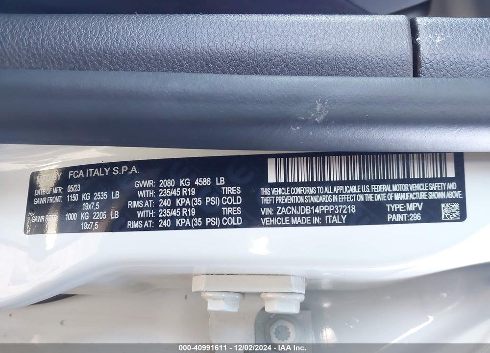 2023 JEEP RENEGADE (RED) EDITION 4X4 VIN: ZACNJDB14PPP37218