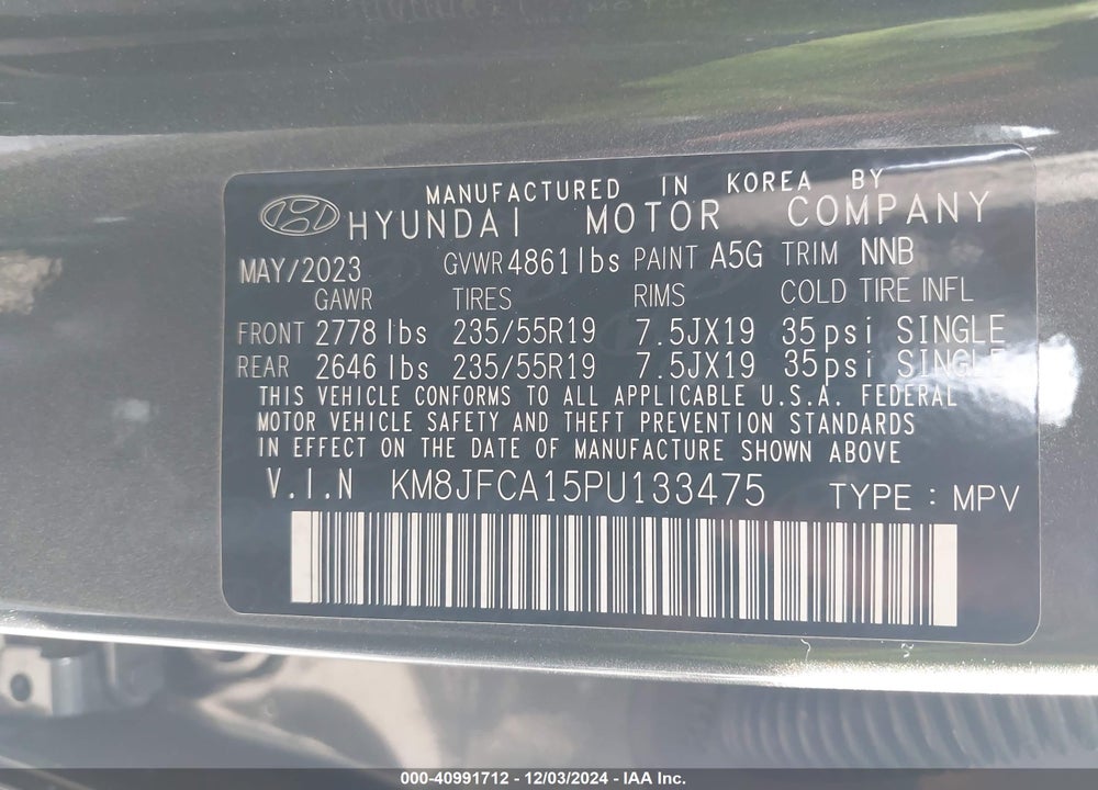 2023 HYUNDAI TUCSON HYBRID SEL CONVENIENCE VIN: KM8JFCA15PU133475