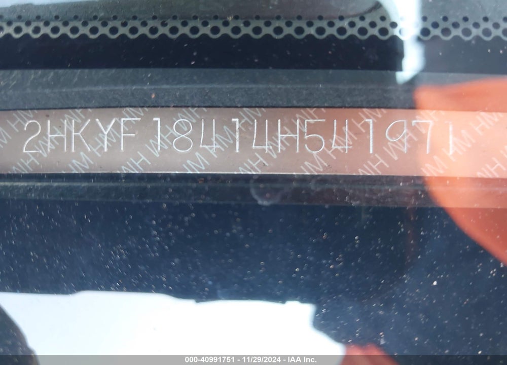 2004 HONDA PILOT EX VIN: 2HKYF18414H541971
