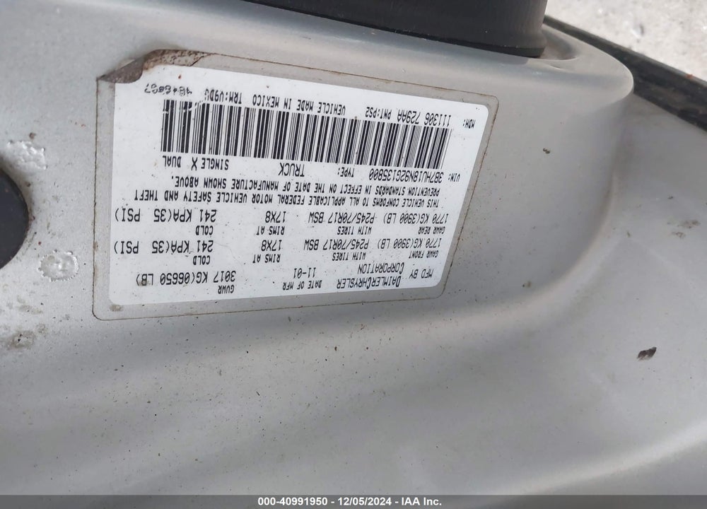 2002 DODGE RAM 1500 ST VIN: 3B7HU18N92G135800