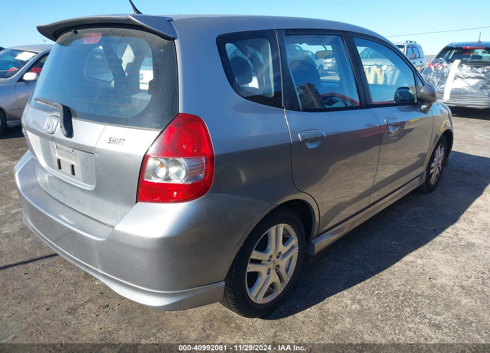 2008 HONDA FIT SPORT VIN: JHMGD38638S007570