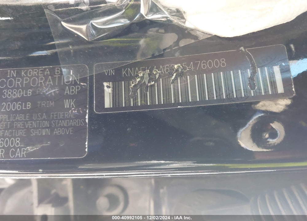 2016 KIA FORTE LX VIN: KNAFK4A63G5476008