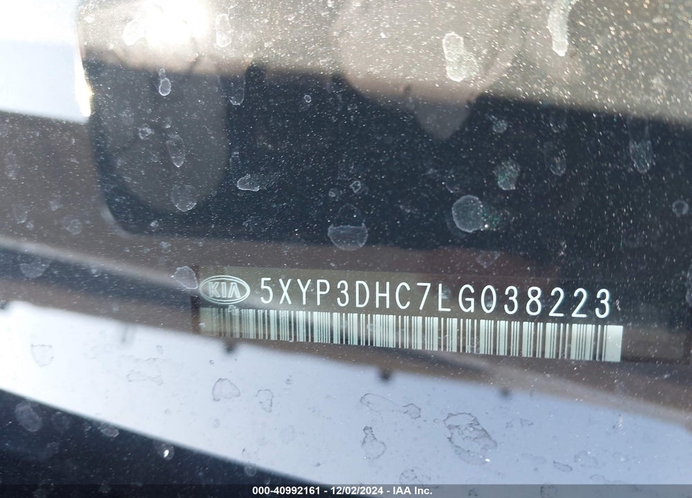 2020 KIA TELLURIDE EX VIN: 5XYP3DHC7LG038223