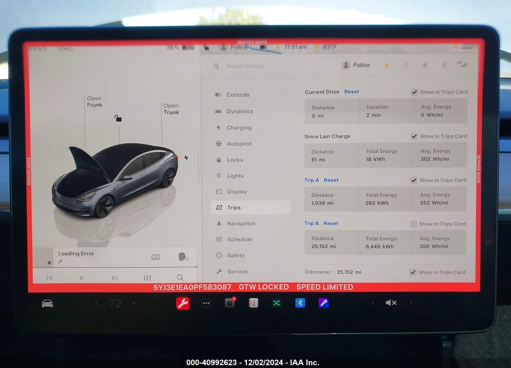 2023 TESLA MODEL 3 VIN: 5YJ3E1EA0PF583087