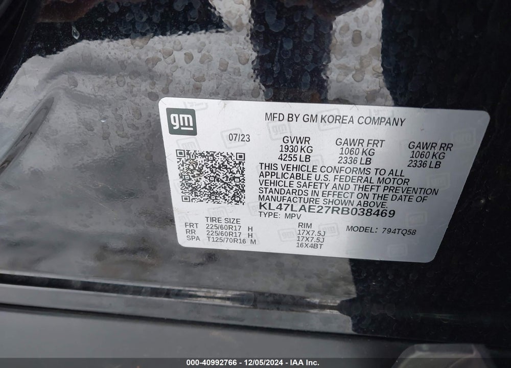 2024 BUICK ENVISTA PREFERRED FWD VIN: KL47LAE27RB038469