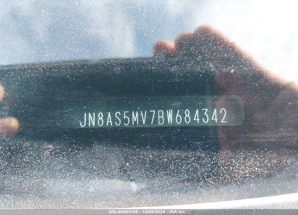 2011 NISSAN ROGUE S VIN: JN8AS5MV7BW684342