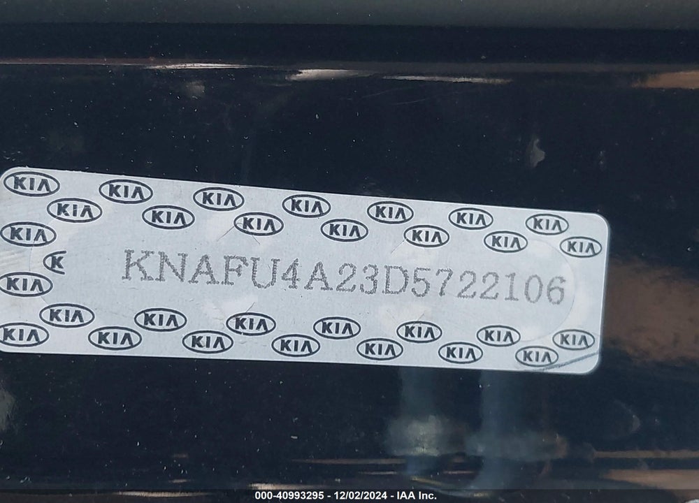 2013 KIA FORTE EX VIN: KNAFU4A23D5722106