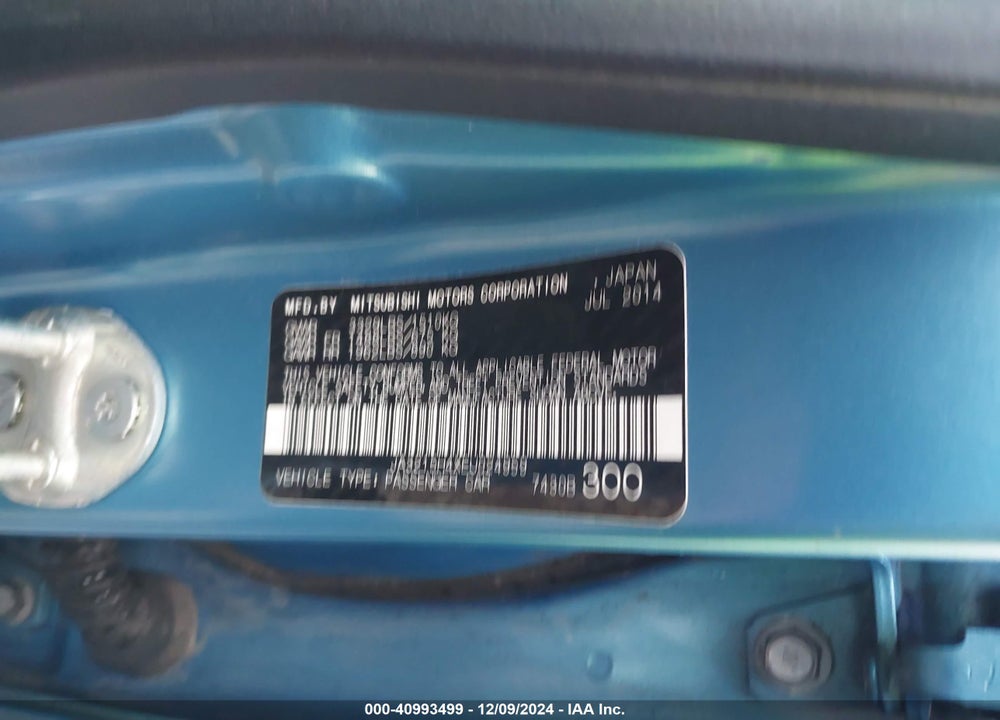 2014 MITSUBISHI I MIEV ES VIN: JA3215H4XEU024959
