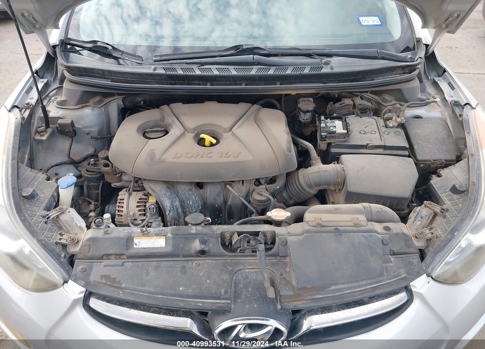 2012 HYUNDAI ELANTRA LIMITED VIN: 5NPDH4AEXCH127132