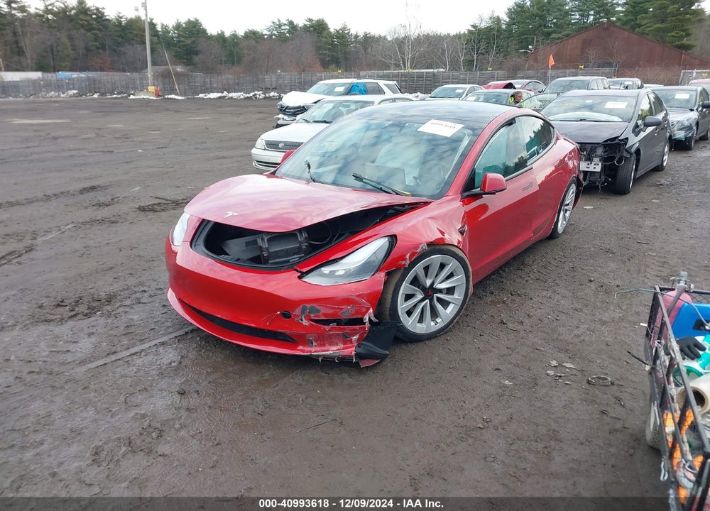 2022 TESLA MODEL 3 LONG RANGE DUAL MOTOR ALL-WHEEL DRIVE VIN: 5YJ3E1EBXNF270280