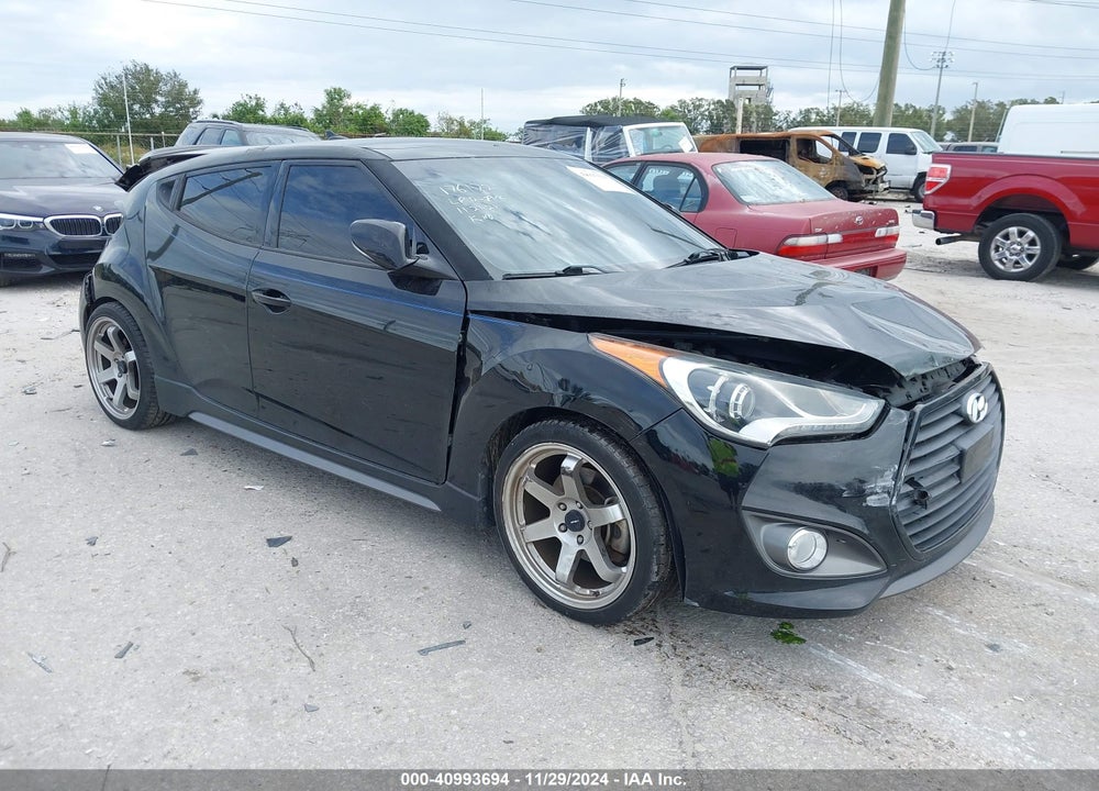 2014 HYUNDAI VELOSTER TURBO W/BLUE VIN: KMHTC6AE2EU191529