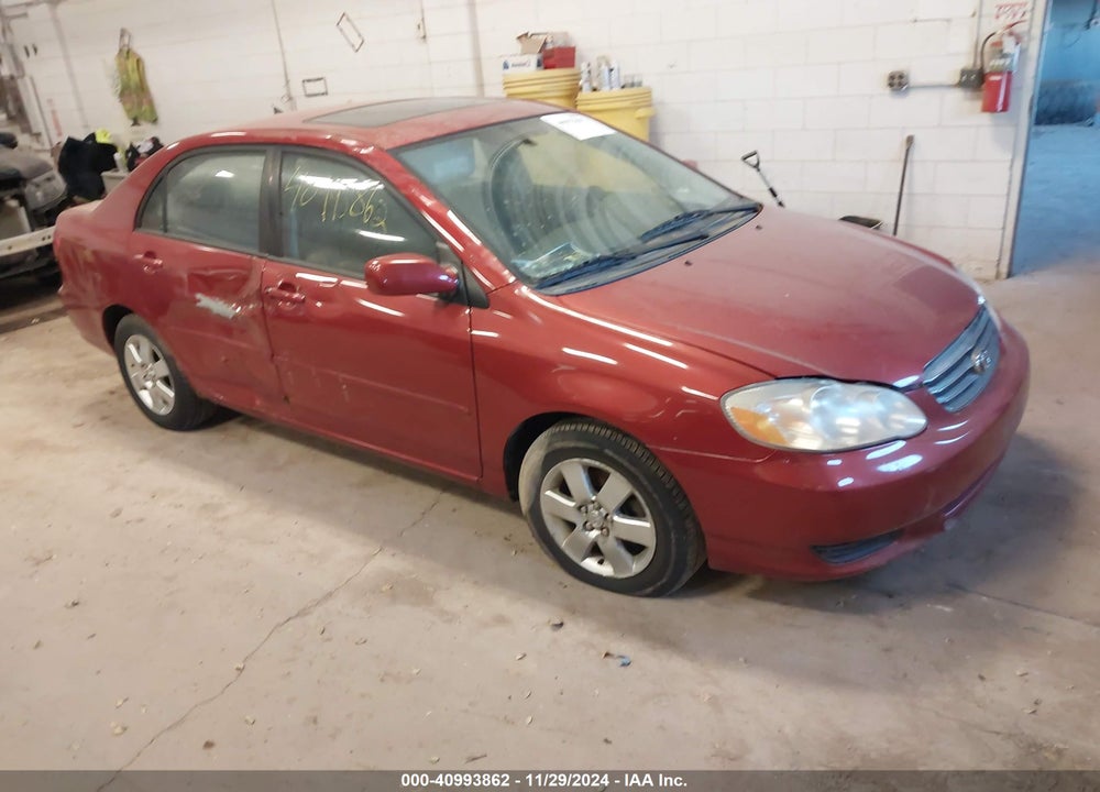 2004 TOYOTA COROLLA LE VIN: 2T1BR38E24C275378