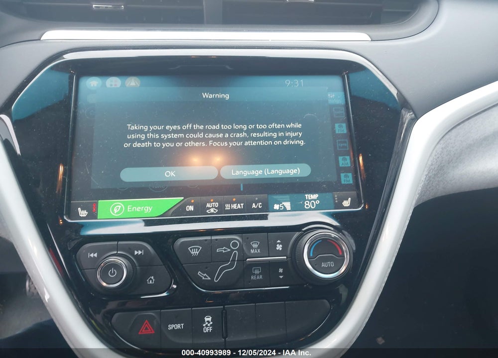 2020 CHEVROLET BOLT EV FWD PREMIER VIN: 1G1FZ6S04L4118610