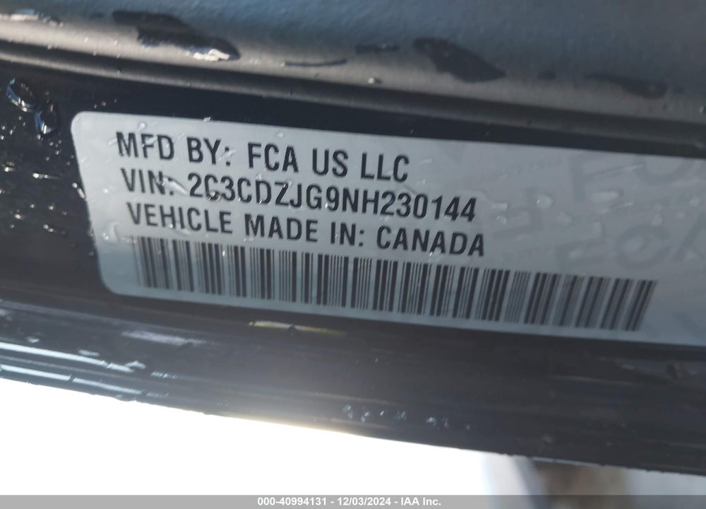 2022 DODGE CHALLENGER GT VIN: 2C3CDZJG9NH230144