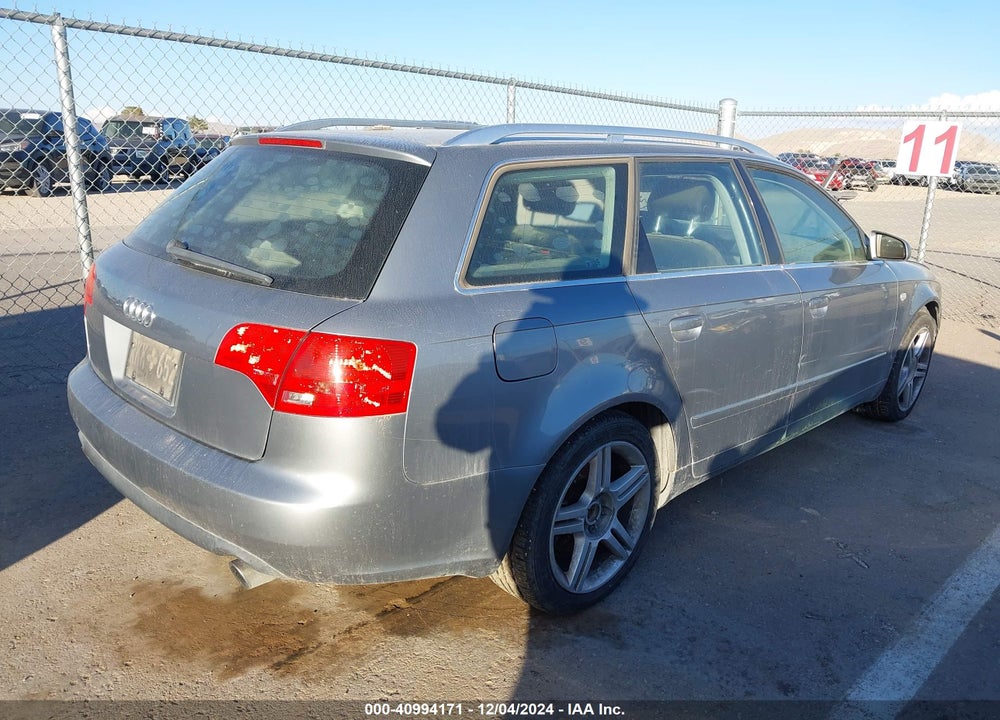 2007 AUDI A4 2.0T AVANT VIN: WAUKF78E07A113433