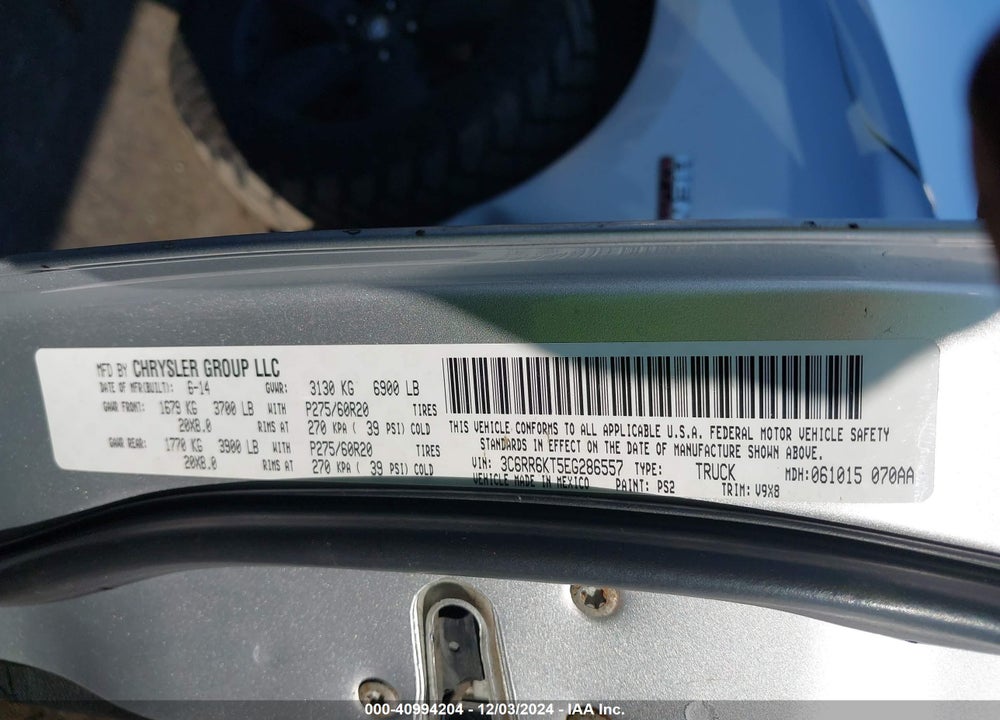2014 RAM 1500 EXPRESS VIN: 3C6RR6KT5EG286557