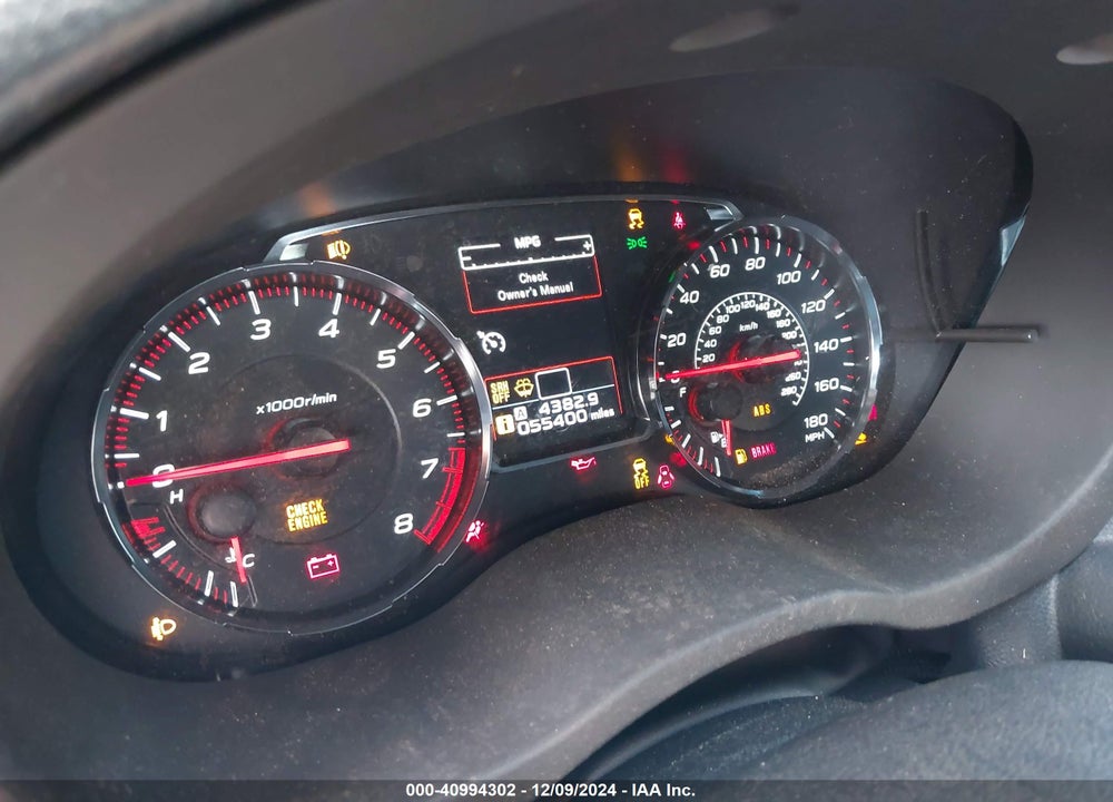 2020 SUBARU WRX VIN: JF1VA1B64L9809632