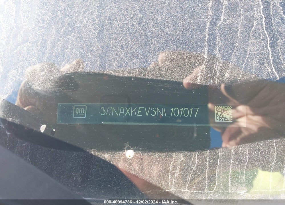 2022 CHEVROLET EQUINOX FWD LT VIN: 3GNAXKEV3NL101017