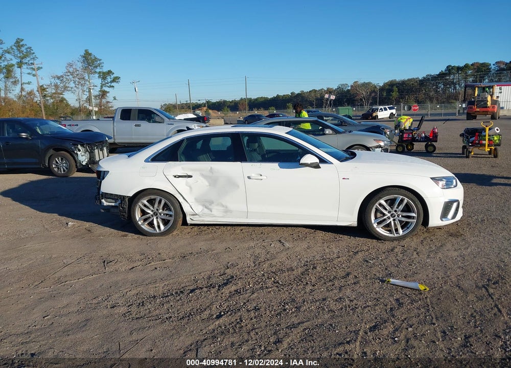 2023 AUDI A4 PREMIUM PLUS 45 TFSI S LINE QUATTRO S TRONIC VIN: WAUEAAF49PN011575