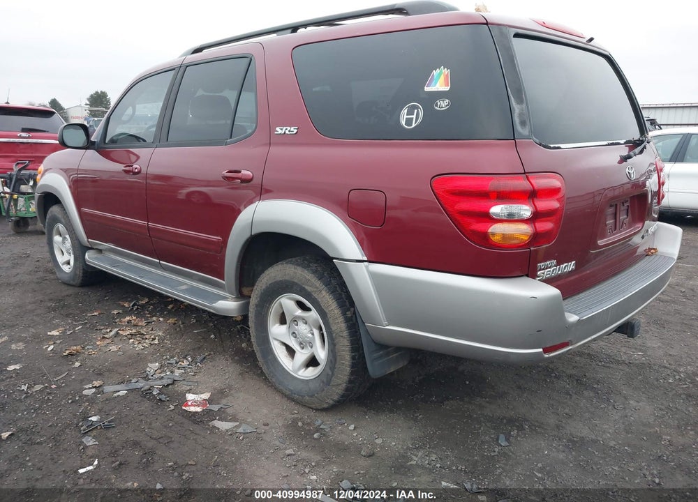 2002 TOYOTA SEQUOIA SR5 V8 VIN: 5TDBT44A42S063595