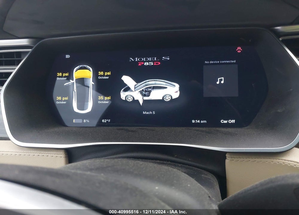 2015 TESLA MODEL S 70D/85D/P85D VIN: 5YJSA1H27FFP78291