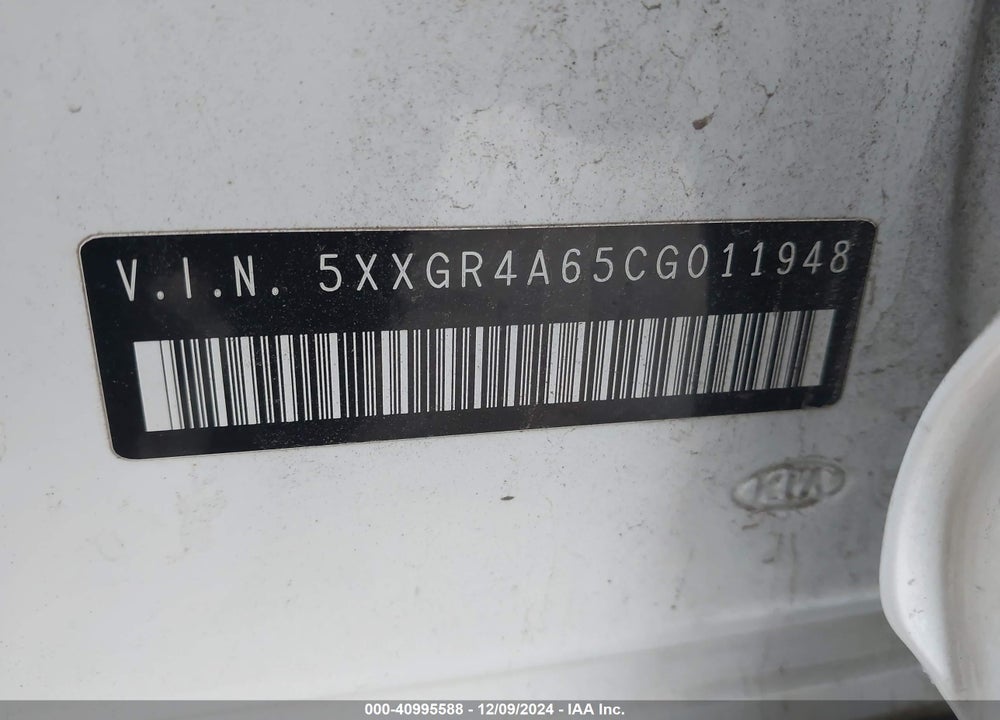 2012 KIA OPTIMA SX VIN: 5XXGR4A65CG011948