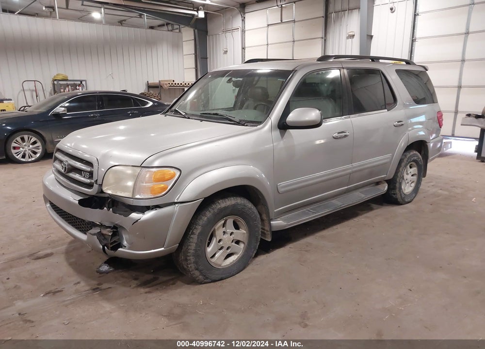 2002 TOYOTA SEQUOIA LIMITED V8 VIN: 5TDBT48A92S123610