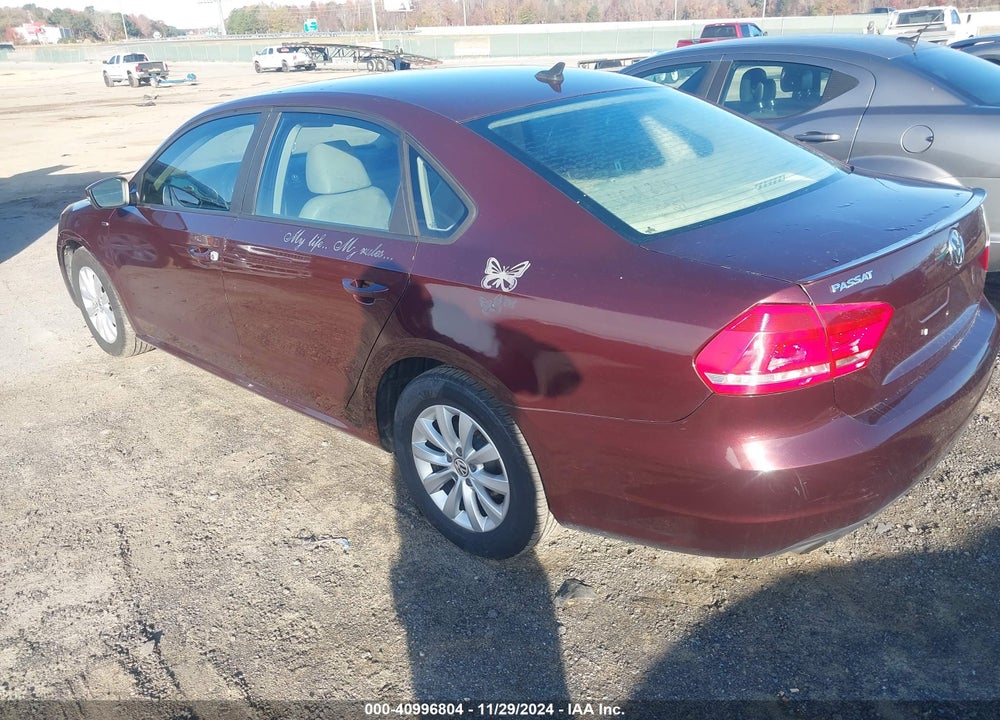 2013 VOLKSWAGEN PASSAT 2.5L WOLFSBURG EDITION VIN: 1VWAP7A38DC133365