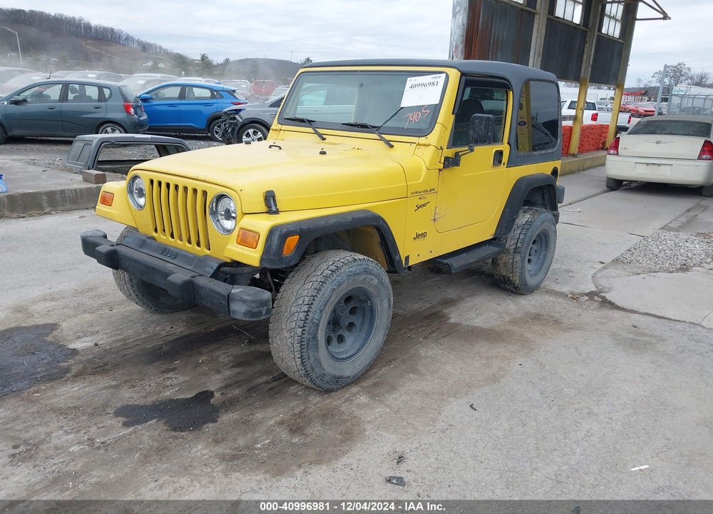 2000 JEEP WRANGLER SPORT VIN: 1J4FA49S0YP747405
