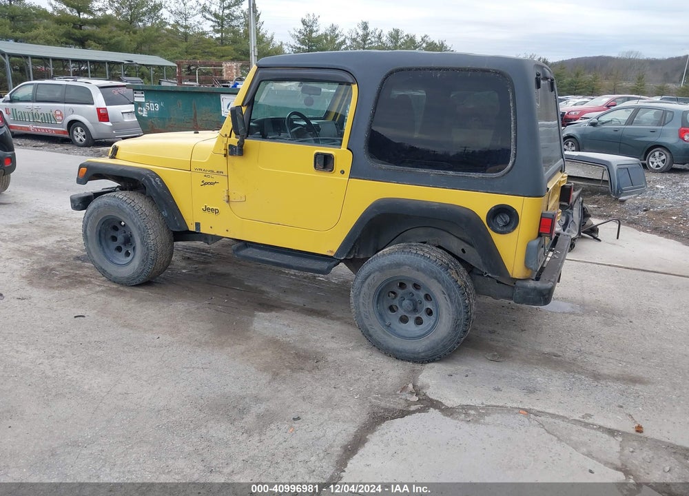 2000 JEEP WRANGLER SPORT VIN: 1J4FA49S0YP747405