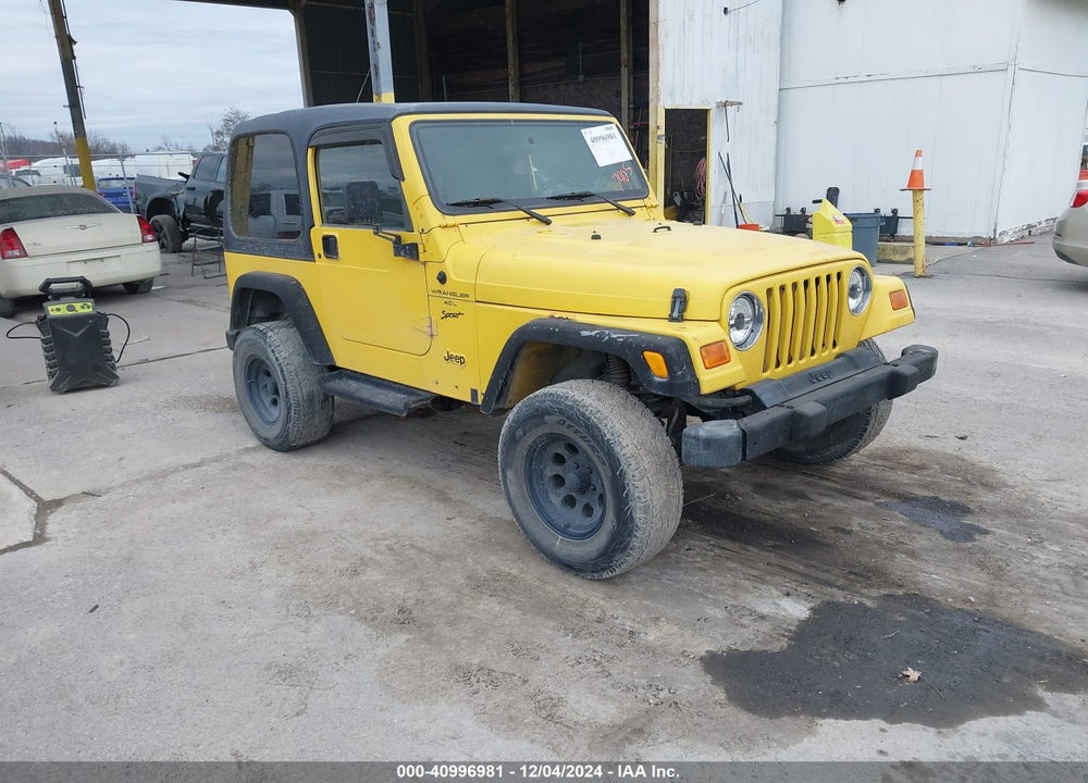 2000 JEEP WRANGLER SPORT VIN: 1J4FA49S0YP747405