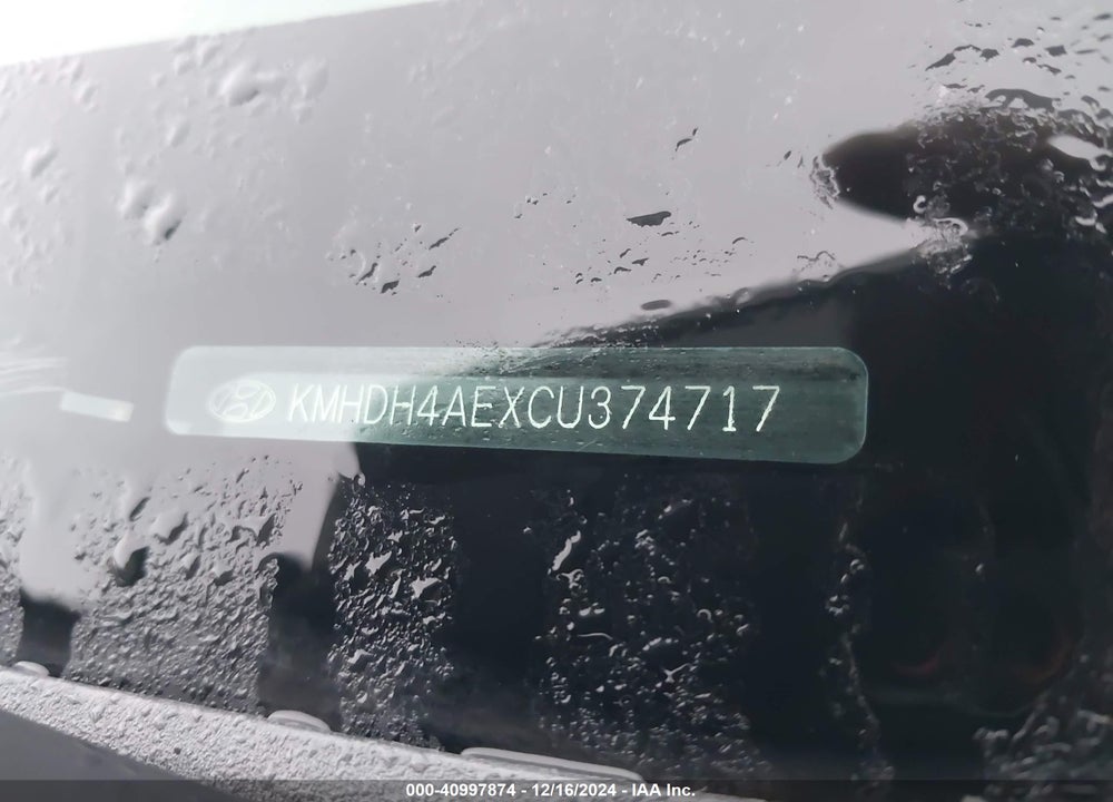 2012 HYUNDAI ELANTRA GLS (ULSAN PLANT) VIN: KMHDH4AEXCU374717