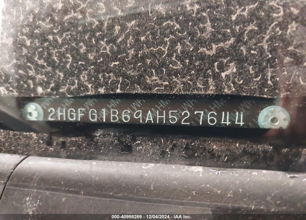2010 HONDA CIVIC LX VIN: 2HGFG1B69AH527644