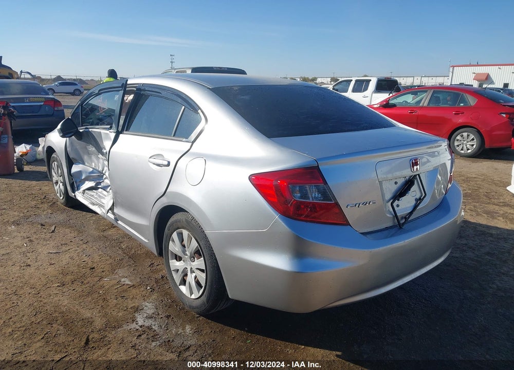 2012 HONDA CIVIC LX VIN: 19XFB2F55CE017665