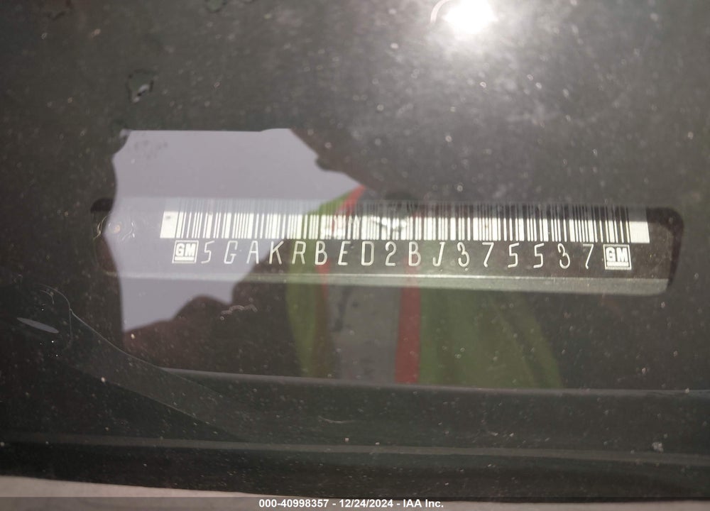 2011 BUICK ENCLAVE 1XL VIN: 5GAKRBED2BJ375537