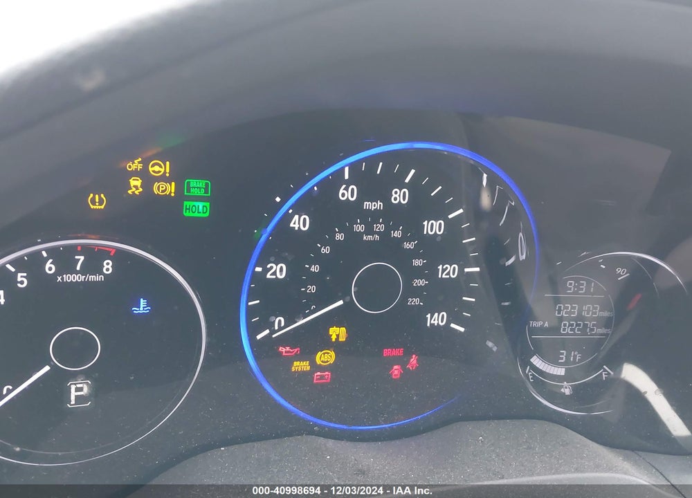 2019 HONDA HR-V VIN: 3CZRU6H35KG732744