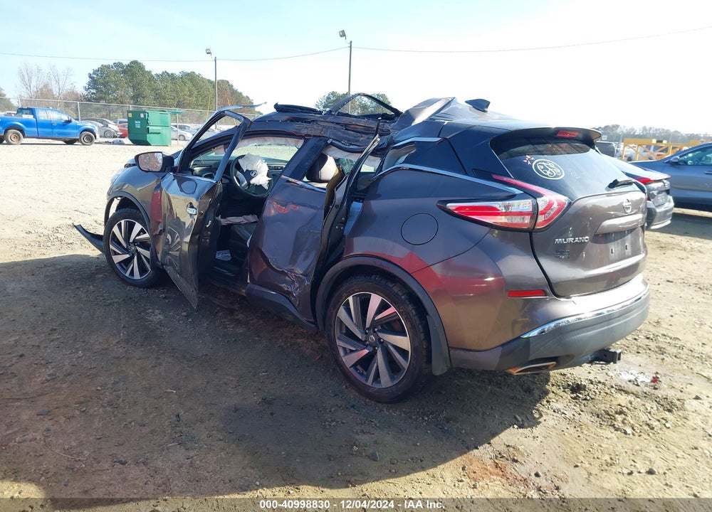 2017 NISSAN MURANO PLATINUM VIN: 5N1AZ2MG7HN164689