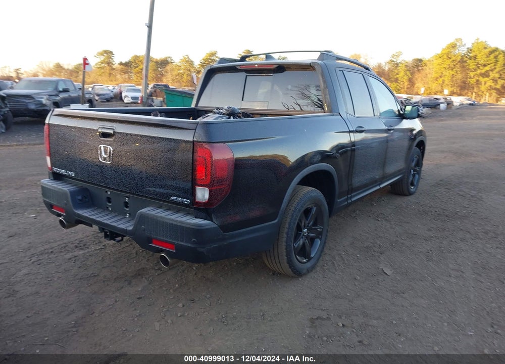 2022 HONDA RIDGELINE BLACK EDITION VIN: 5FPYK3F83NB036079