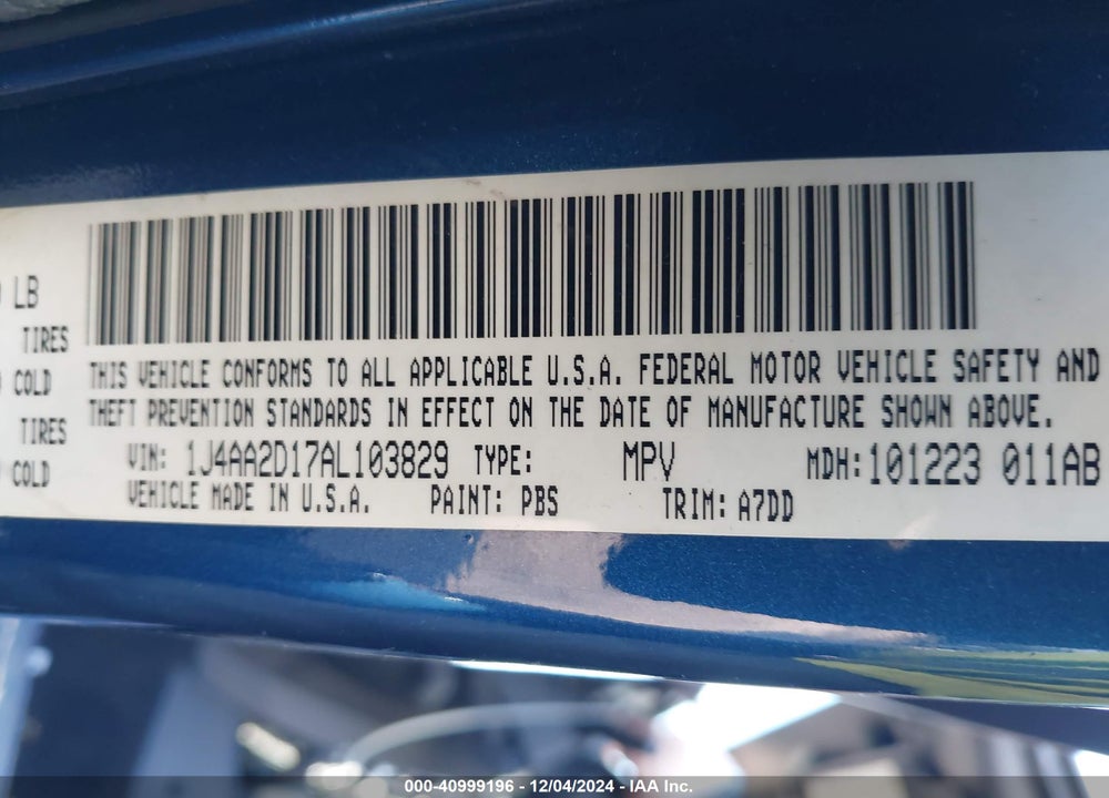 2010 JEEP WRANGLER SPORT VIN: 1J4AA2D17AL103829