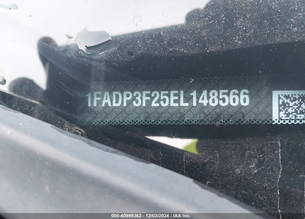 2014 FORD FOCUS SE VIN: 1FADP3F25EL148566