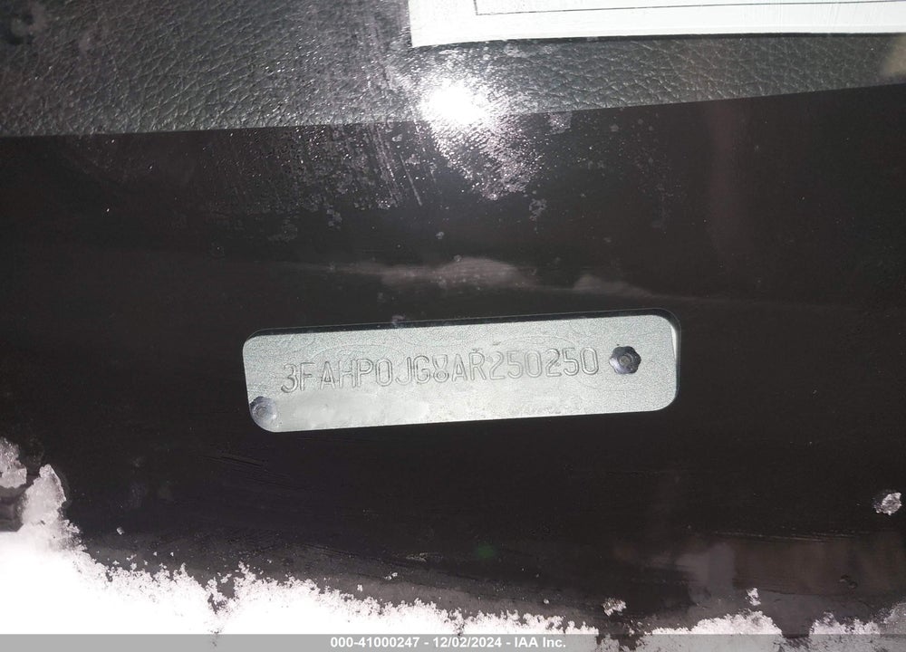 2010 FORD FUSION VIN: 3FAHP0JG8AR250250