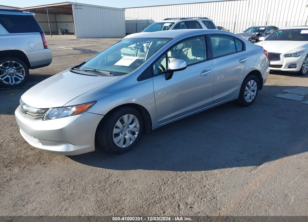 2012 HONDA CIVIC LX VIN: 19XFB2F59CE085077
