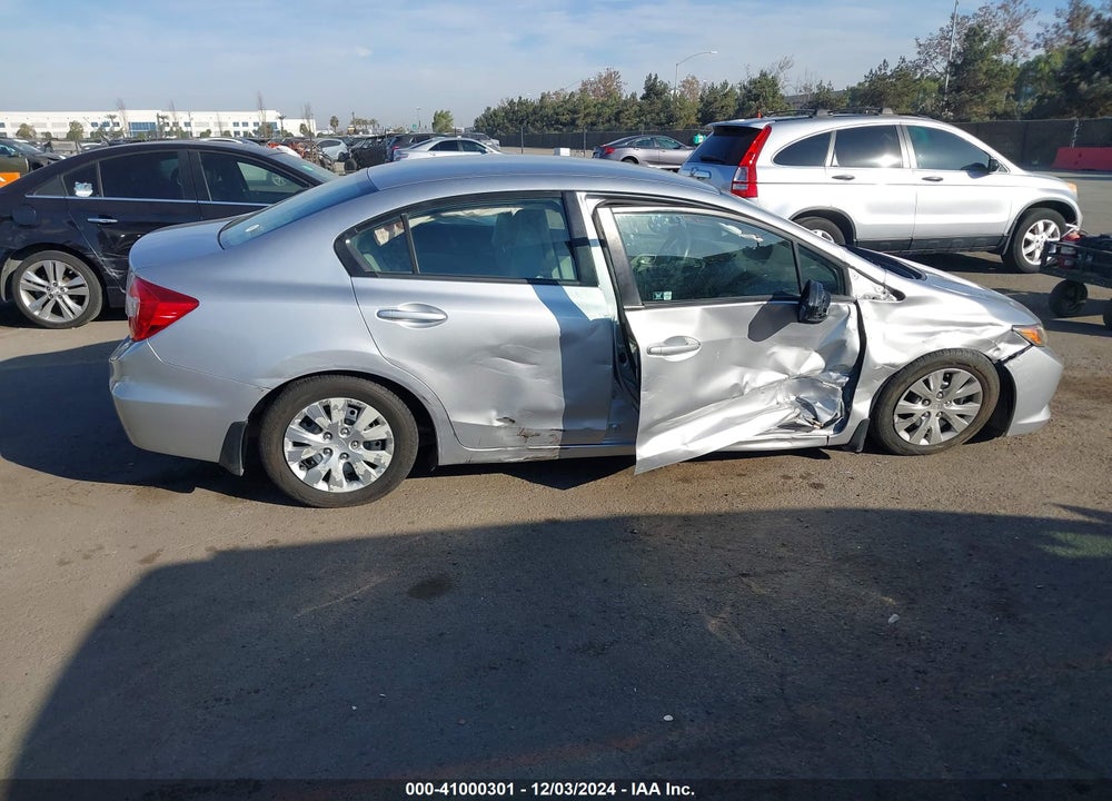 2012 HONDA CIVIC LX VIN: 19XFB2F59CE085077