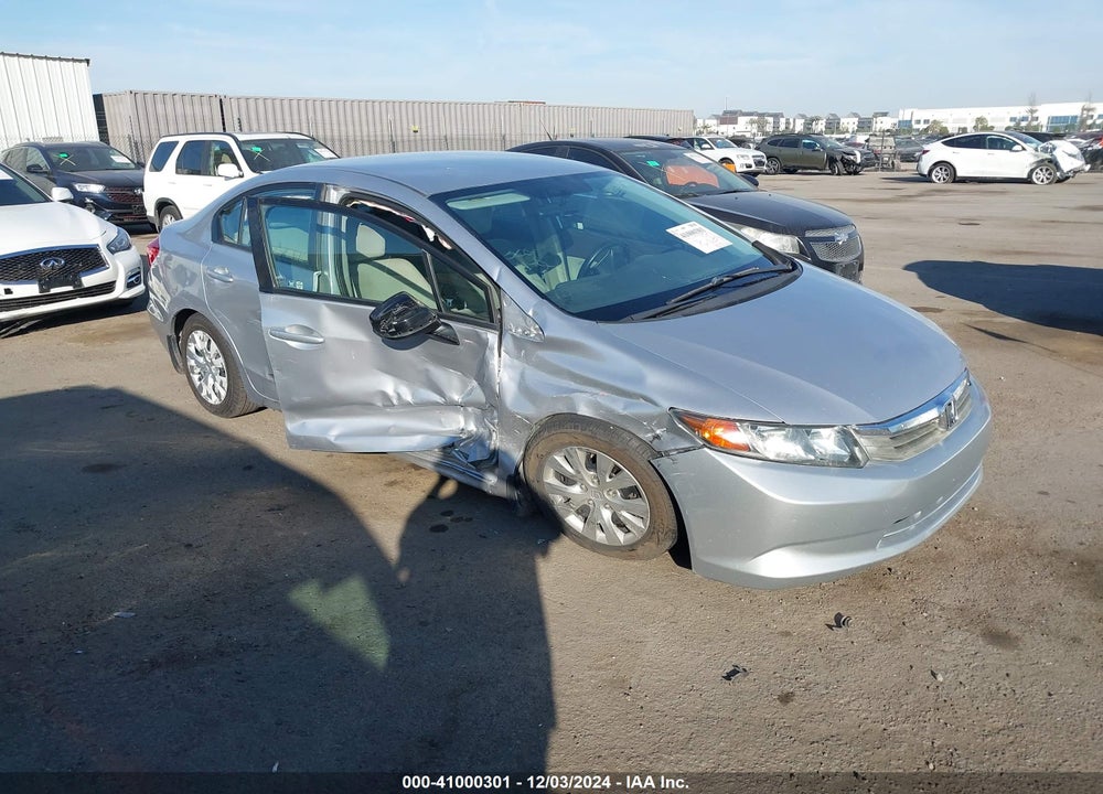 2012 HONDA CIVIC LX VIN: 19XFB2F59CE085077