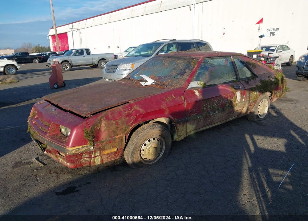 1987 DODGE OMNI CHARGER VIN: 1B3BZ44C4HD527233